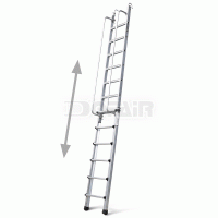 Telescopic Mobile Ladder<br/>(HANDRAIL – OPTIONAL)<br/>(DF2SL)