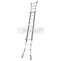 Push-lock Telescopic Folding Ladder with 4 Adjustable Ladder Feet<br/>(DFTP-ES)